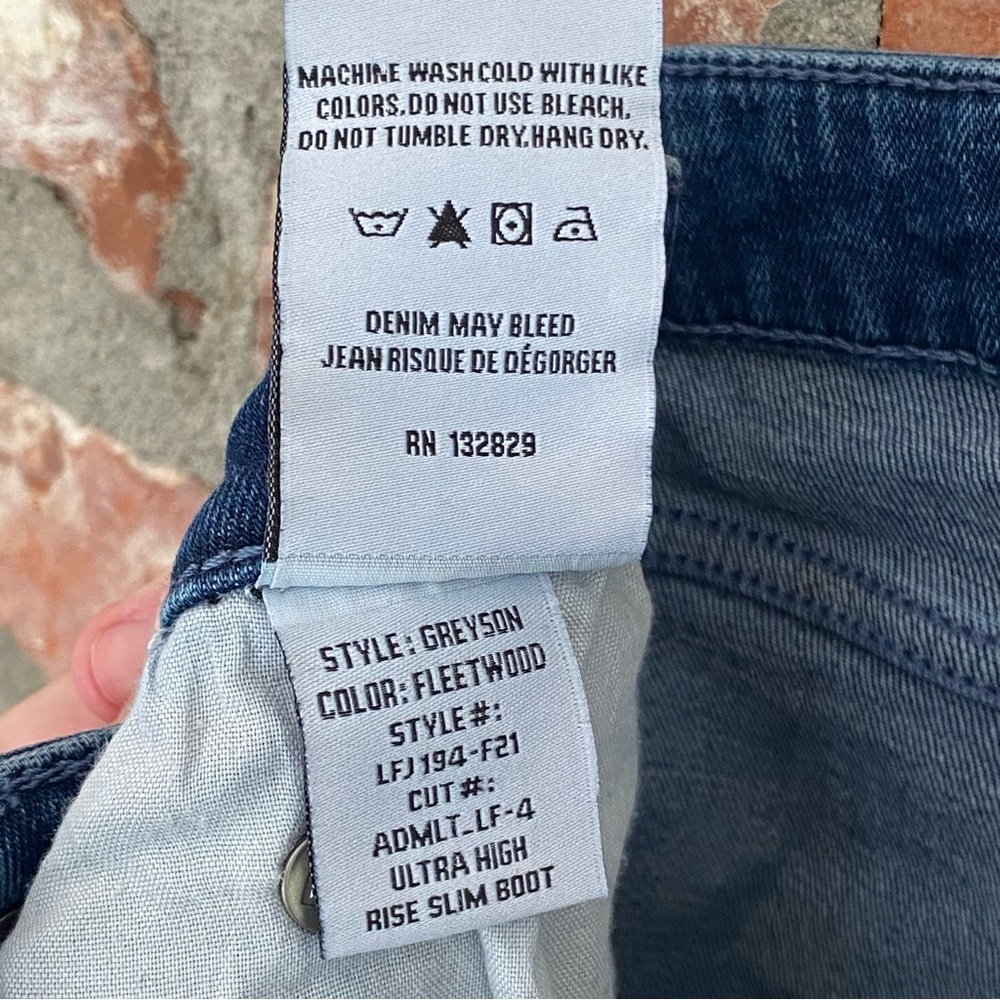 Lovers and Friends Greyson Ultra High Rise Slim Boot Jeans 27 - Picture 9 of 9